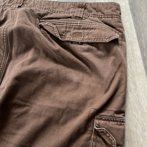 Redhead 44x30 Brown Plaid Fleece Lined Cargo Pants - Picture 5 of 7